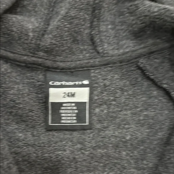 Carhartt dark heather gray Footless One Piece with Hood - Picture 3 of 4
